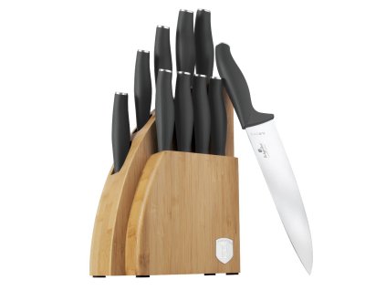 Sada nožů Berlingerhaus se stojanem BAMBOO 10 ks Antracit Collection