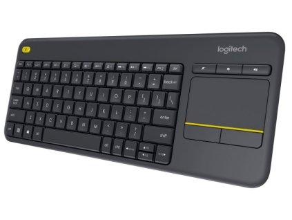 Logitech klávesnice Wireless Keyboard K400 Plus, CZ/SK, unifying přijímač, černá