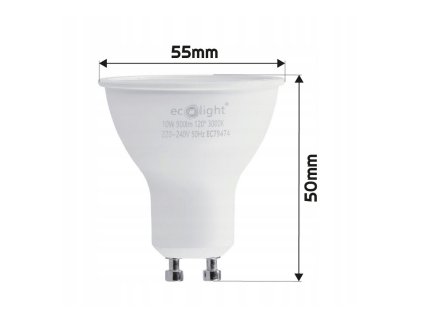 LED žárovka GU10 - 10W - 900lm - teplá bílá