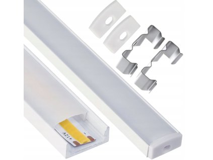 LED hliníkový profil 1m bílý přisazený - sada