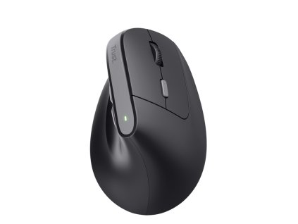 Trust Bayo II/Vertikální/Optická/Pro praváky/2 400 DPI/Bezdrátová USB/Černá