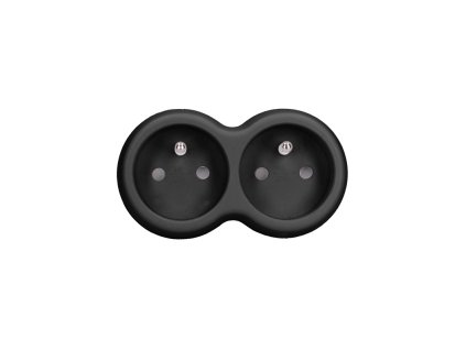 Solight rozbočka, 2x 10A, černá