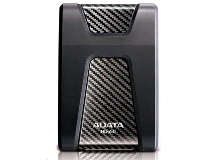 ADATA Externí HDD 2TB 2,5" USB 3.1 DashDrive Durable HD650, černý (gumový, nárazu odolný)