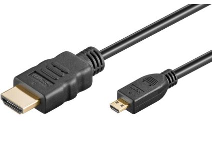 Kabel PremiumCord 4K HDMI A - HDMI micro D , 2m