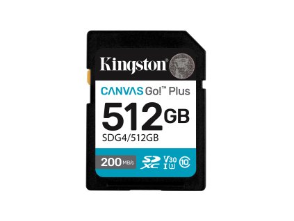 Kingston Canvas Go Plus/SDXC/512GB/UHS-I U3 / Class 10