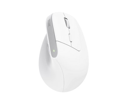 Trust Bayo+/Vertikální/Optická/Pro praváky/2 400 DPI/USB+BT/Bílá