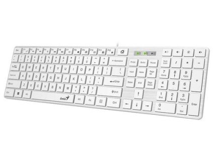 GENIUS klávesnice Slimstar 126 USB CZ+SK bílá