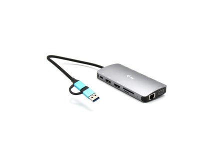 I-tec USB 3.0 USB-C/Thunderbolt 3x Display Metal Nano Dock with LAN + Power Delivery 100 W