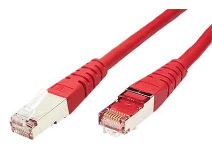 Patchkabel S/FTP,Cat6,2xRJ45, 3m červený