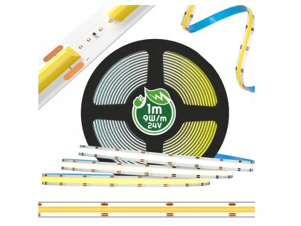 LED pásek 24V COB 9W/m 480LED 1m teplá bílá WW