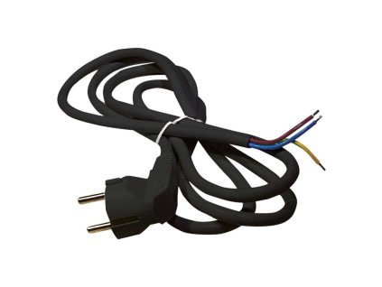 EMOS Flexo 2m PVC kulatá 3x1,5 vidlice úhlová černá