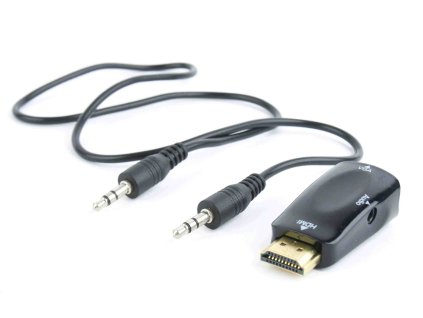 C-TECH adaptér HDMI na VGA + Audio, M/F