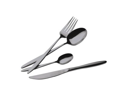 Sada příborů Berlingerhaus 24 ks nerez leštěná černá