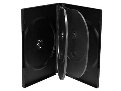 Obal na 6 DVD 22mm černý - karton 50 ks