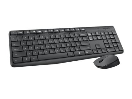 Logitech klávesnice s myší Wireless Combo MK235, CZ/SK, černá