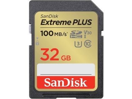 SanDisk Extreme PLUS/SDHC/32GB/UHS-I U3 / Class 10/Černá