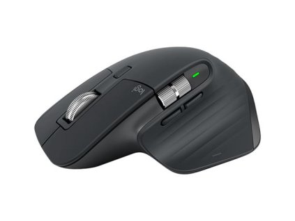 Logitech bezdrátová myš MX Master 3s - USB-C/ 8000dpi/ Logitech Flow/Bolt/7 tlačítek/tichá - Graphite