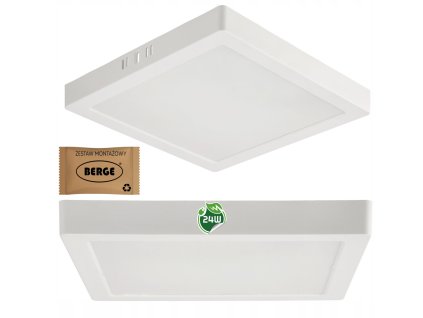 Přisazený čtvercový LED panel 24W - 2640lm - neutrální bílá