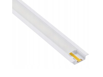 LED profil zapuštěný 1m hliníkový bílý pro sadu LED pásků