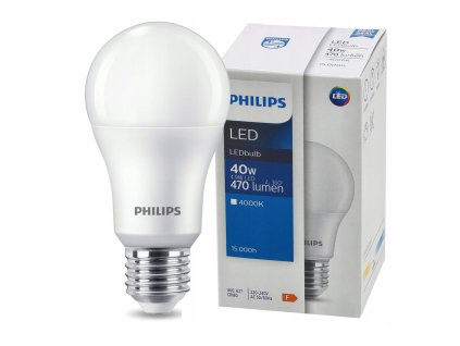 LED žárovka E27 PHILIPS 4,9W 470lm 4000k - neutrální bílá