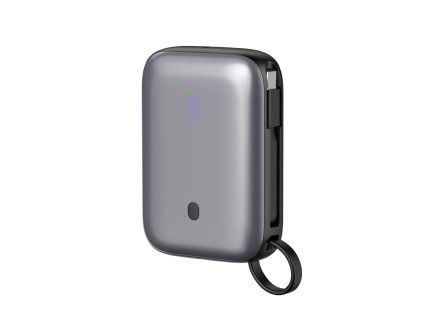 Platinet Powerbanka 10000 mAh 20W Power Delivery, 2xUSB-C, 1xUSB-A, kabel USB-C 1m, černá