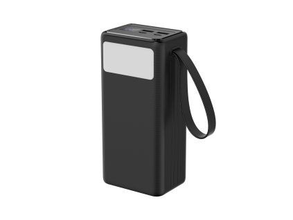 Platinet Powerbanka 40000 mAh 65W Power Delivery, 2xUSB-C, 2xUSB-A, kabel USB-C 1m, černá