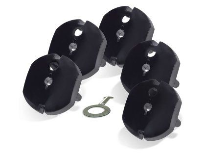 Solight bezpečnostní zátka černá, sada 5ks + 1 klíček