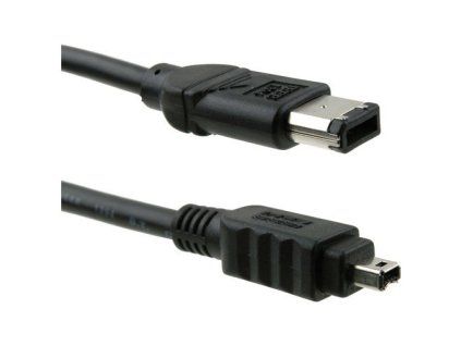 Kabel PremiumCord Firewire 1394 6pin-4pin M/M 2m, černý