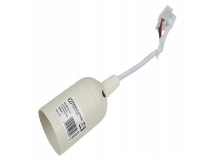 Plastová objímka E27 s přívěskem