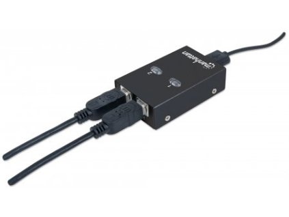 MANHATTAN USB 2.0 přepínač 2:1 (switch, 1 zařízení pro 2 PC)