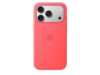 iPhone 17 Pro Silicone Case with MS – Bright Guava