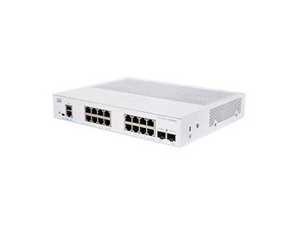 Cisco switch CBS350-16T-2G-EU (16xGbE,2xSFP,fanless) - REFRESH