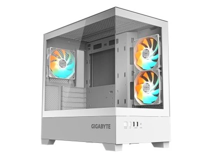 GIGABYTE C201 PANORAMIC ICE/Midi Tower/Transpar./Bílá