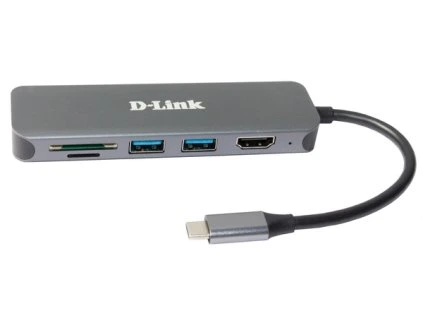 D-Link DUB-2327 6-in-1 USB-C Hub with HDMI/Card Reader/Power Delivery