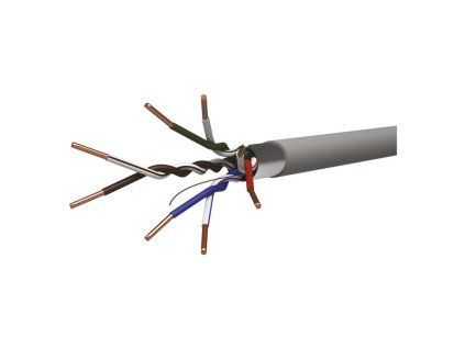 EMOS Kabel datový stíněný FTP 4x2x0,5 cat.5E drát bal.305m