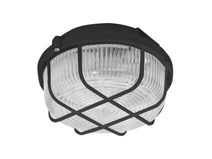 PANLUX Svítidlo KRUH 100W E27 plast IP44 černá
