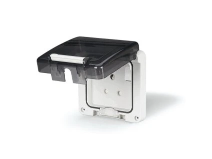 SCAME Zásuvka PROTECTA pod omítku šedá IP66