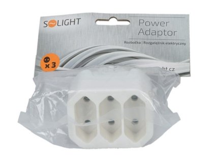 SOLIGHT Adaptér 3 zásuvkový SOLID