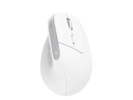Trust Bayo+/Vertikální/Optická/Pro praváky/2 400 DPI/USB+BT/Bílá