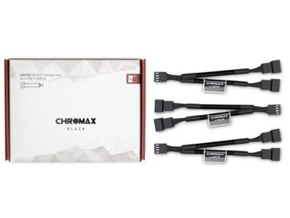 Noctua NA-SYC1.black, 3x, 4-pin ventilátor, černá