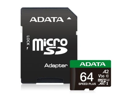 Adata Speed Plus/Micro SD/64GB/UHS-I U3 / Class 10/+ Adaptér