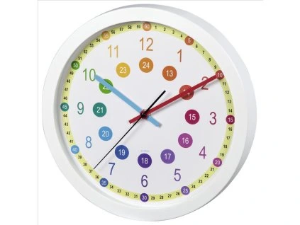 Hodiny Hama Easy Learning dětské nástěnné, průměr 30 cm, tichý chod