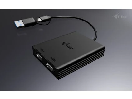 I-Tec USB-A/USB-C Dual 4K HDMI Video Adapter