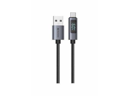 SWISSTEN LCD KABEL USB-A / USB-C 1,5 M ČERNÝ