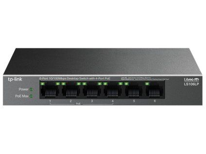TP-Link LS106LP Switch 2x LAN, 4x LAN s PoE, 41W