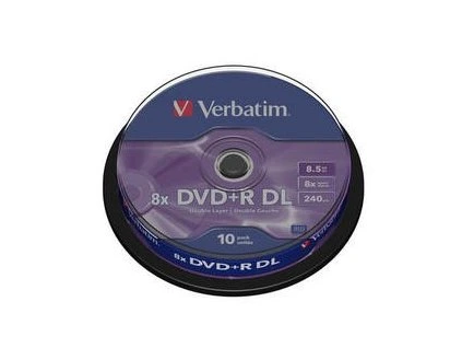 VERBATIM DVD+R(10-pack) Double layer/8x/8.5GB/spindle