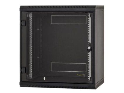 Nástěnný rack RUA 9U/600mm odn.boč.+perf.dv.černý