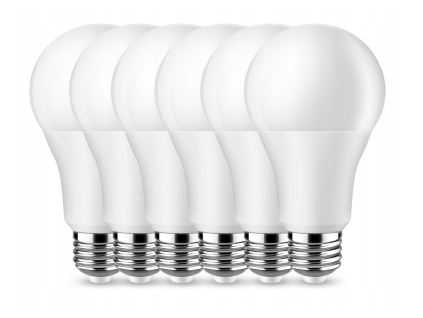 53563 sada 6x led zarovka e27 12w studena bila