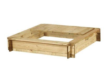 Dřevěné pískoviště čtyřhranné s krytem