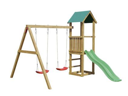 Dětské hřiště Marimex Play Basic 008 + zelená skluzavka